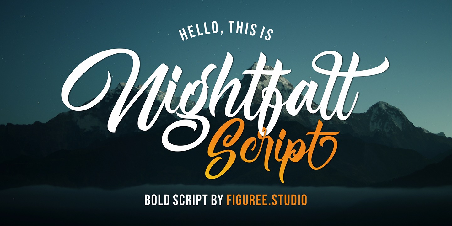 Nightfall Script Font preview